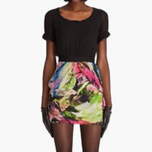 DVF Diane von Furstenberg Garnier Silk Dress Storm Rose Size 10 NWT